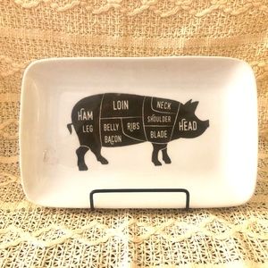 The Butchers Guide Pig Ceramic Plate